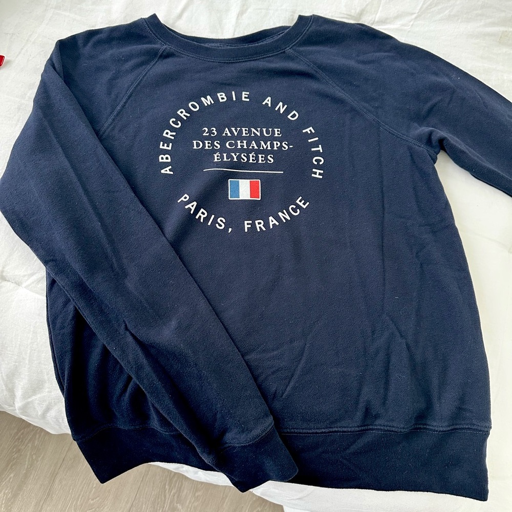 Abercrombie & Fitch Champs Elysees Paris Crew Sweatshirt